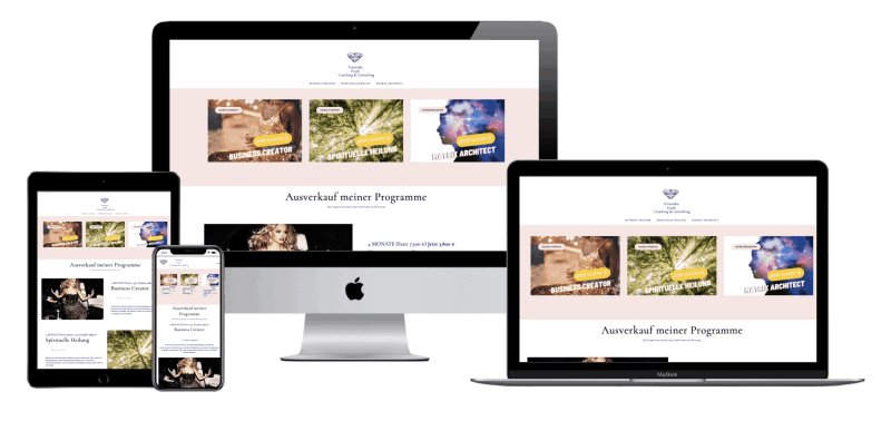 Landingpage Webdesign Referenz Stuttgart – Online Kurs Website responsiv mobiloptimiert